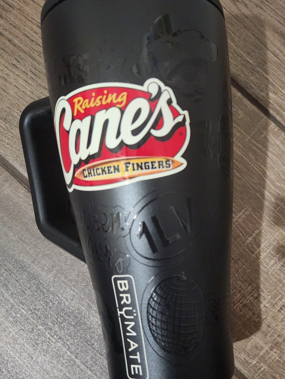 Black Raising Cane's Travel Tumbler And Hair Ties